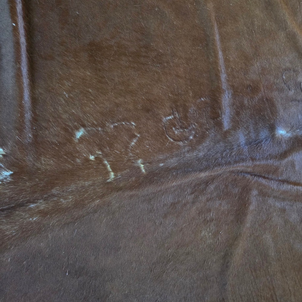 VTG IKEA Koldby Cowhide Rug Brown Large Natural Leather Hide Argentina 83x72 - Picture 16 of 16